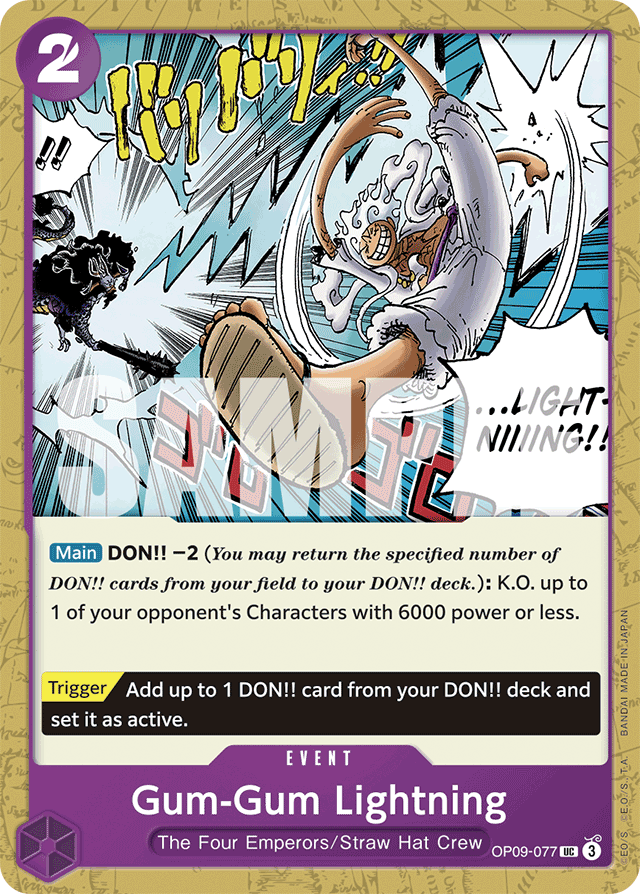 Gum-Gum Lightning - Emperors in the New World - UC - OP09-077