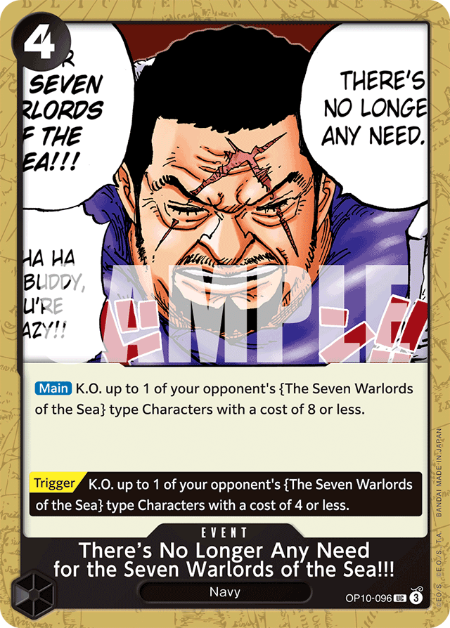 There's No Longer Any Need for the Seven Warlords of the Sea!!! - Royal Blood - UC - OP10-096