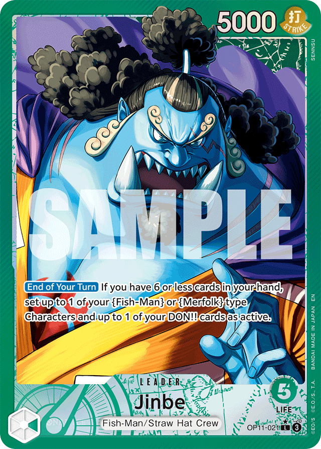 Jinbe (021) (Alternate Art) - A Fist of Divine Speed - L - OP11-021