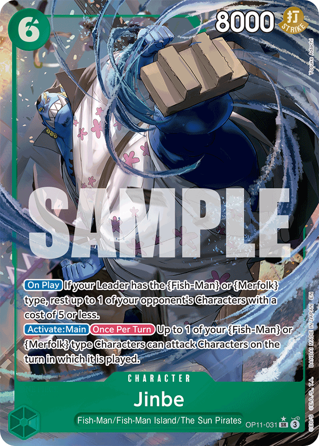 Jinbe (031) (Alternate Art) - A Fist of Divine Speed - SR - OP11-031