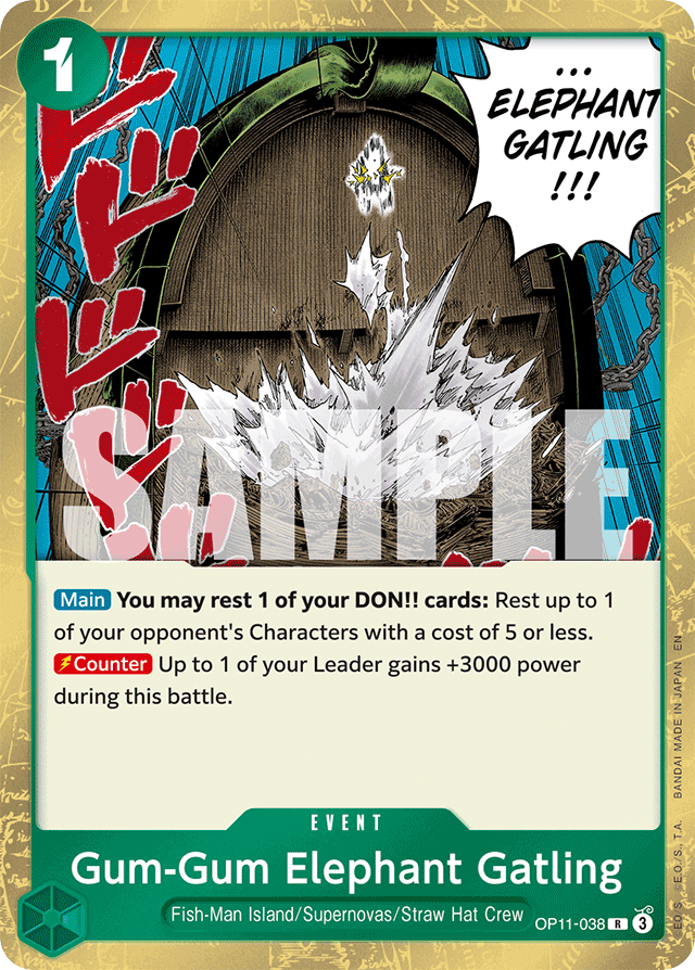 Gum-Gum Elephant Gatling - A Fist of Divine Speed - R - OP11-038
