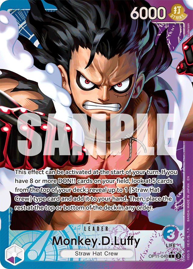 Monkey.D.Luffy (040) (Alternate Art) - A Fist of Divine Speed - L - OP11-040