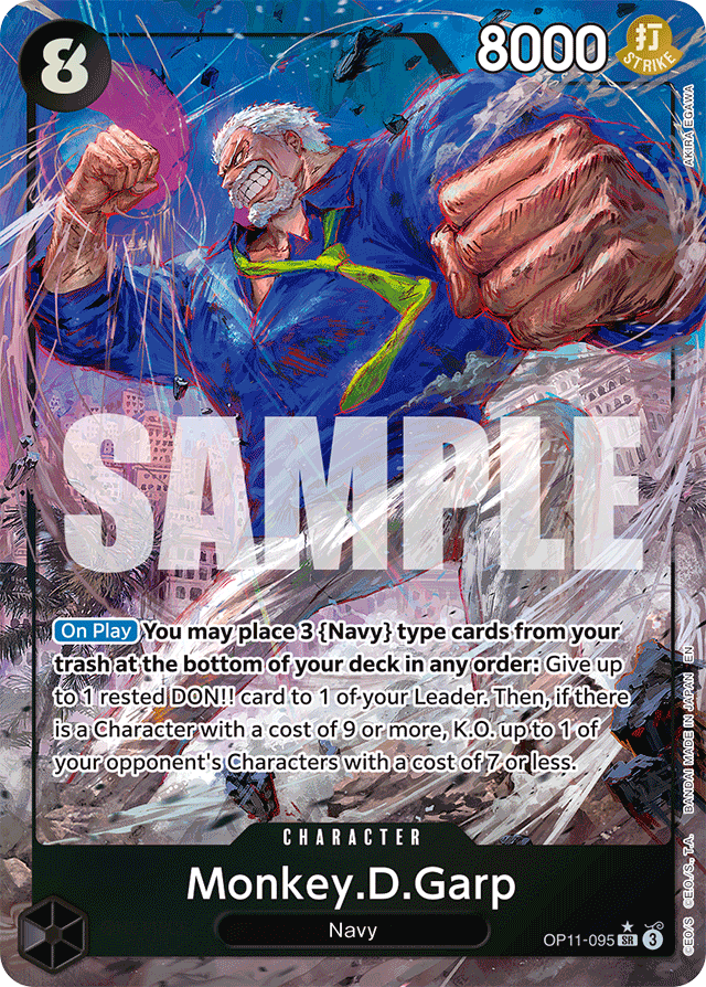 Monkey.D.Garp (Alternate Art) - A Fist of Divine Speed - SR - OP11-095