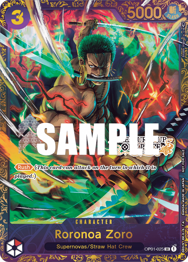 Roronoa Zoro (Treasure Cup) (Alternate Art) SR- OP01-025