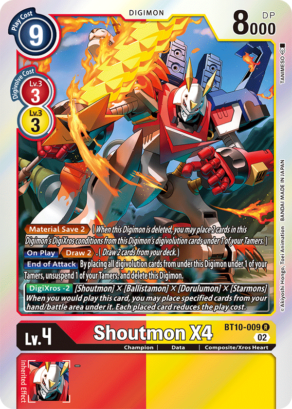 Shoutmon X4 - Xros Encounter - Rare - BT10-009 R
