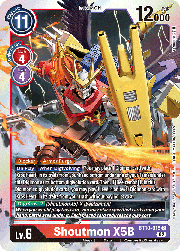 Shoutmon X5B - Xros Encounter - Rare - BT10-015 R