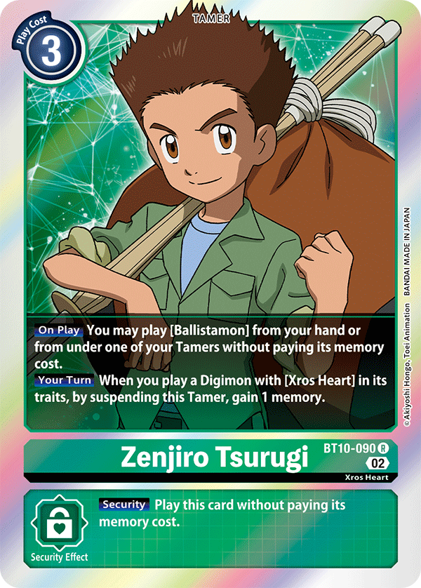 Zenjiro Tsurugi - Xros Encounter - Rare - BT10-090 R