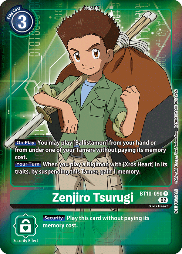 Zenjiro Tsurugi (Box Topper) - Xros Encounter - Rare - BT10-090 R