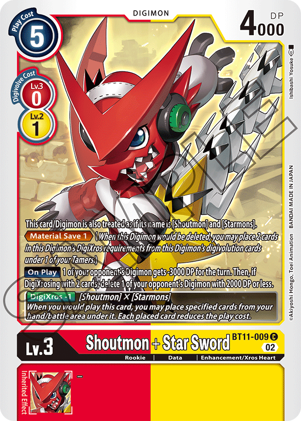 Shoutmon + Star Sword - Dimensional Phase - Common - BT11-009 C