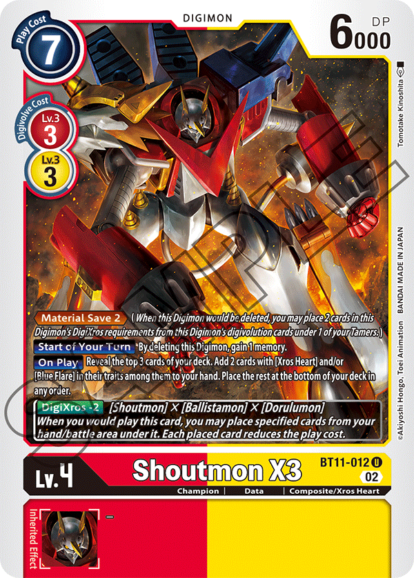Shoutmon X3 - Dimensional Phase - Uncommon - BT11-012 U
