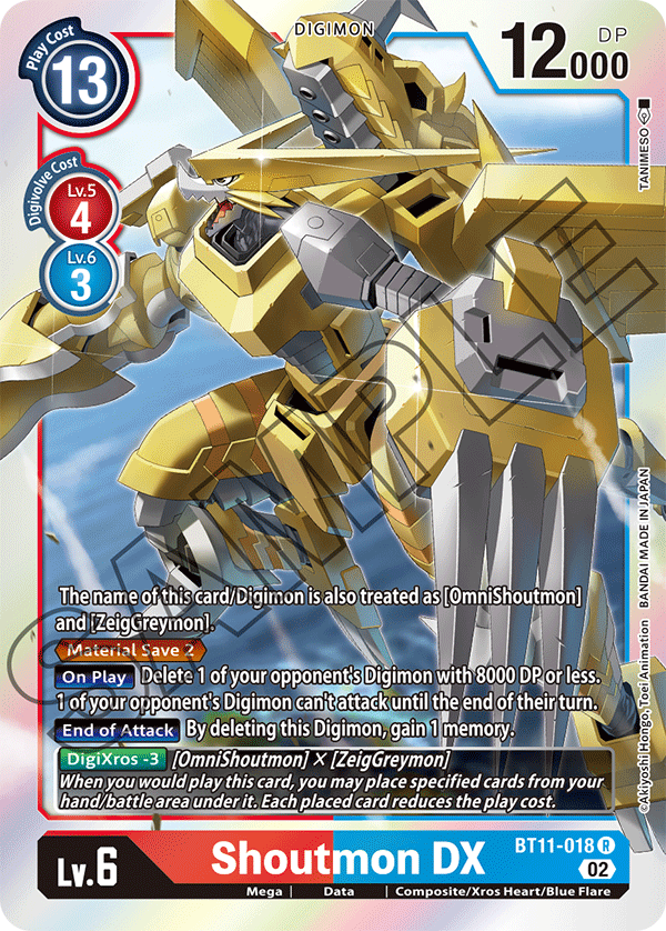 Shoutmon DX - Dimensional Phase - Rare - BT11-018 R