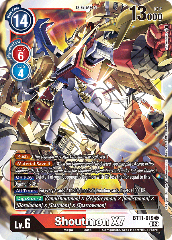 Shoutmon X7 - Dimensional Phase - Super Rare - BT11-019 SR