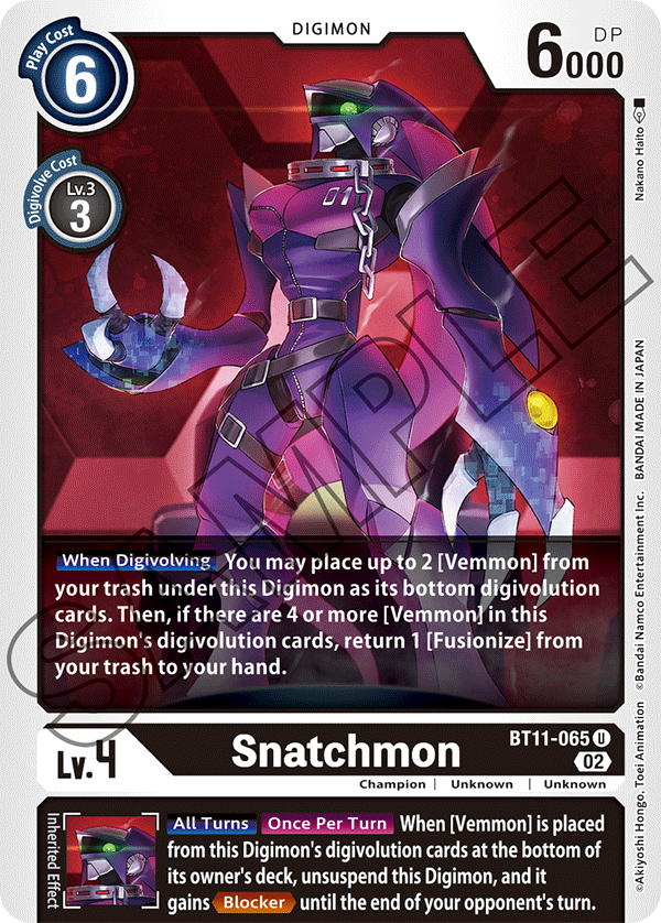 Snatchmon - Dimensional Phase - Uncommon - BT11-065 U