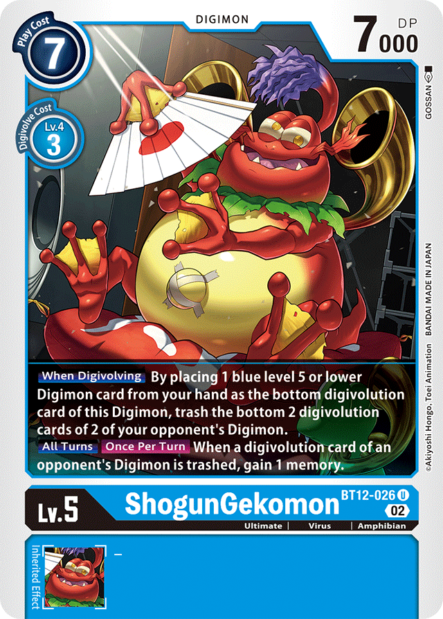 ShogunGekomon - Across Time - Uncommon - BT12-026 U