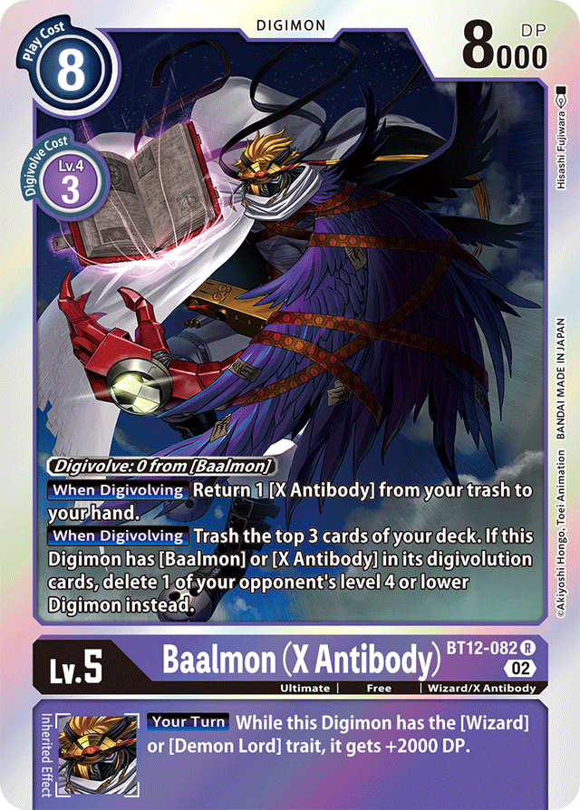 Baalmon (X Antibody) - Across Time - Rare - BT12-082 R