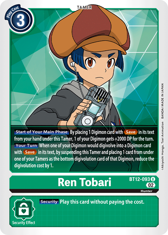 Ren Tobari - Across Time - Uncommon - BT12-093 U