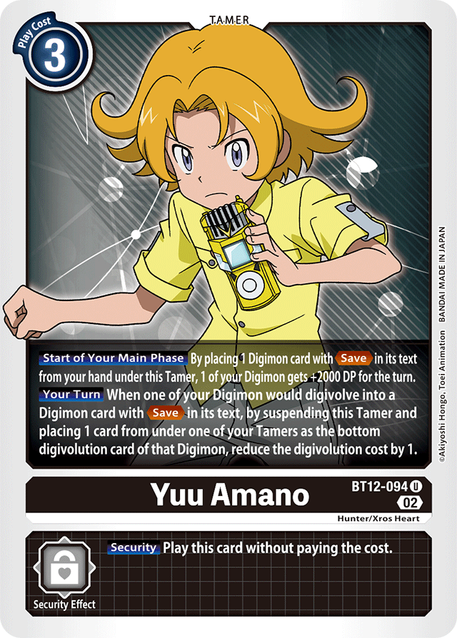 Yuu Amano - Across Time - Uncommon - BT12-094 U