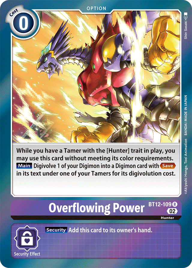 Overflowing Power - Across Time - Rare - BT12-109 R