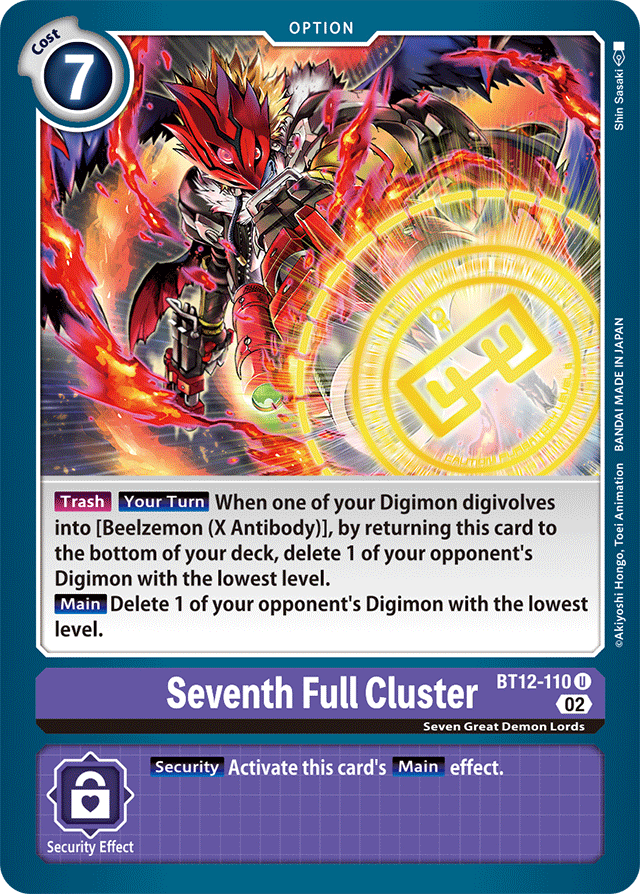 Seventh Full Cluster - Across Time - Uncommon - BT12-110 U