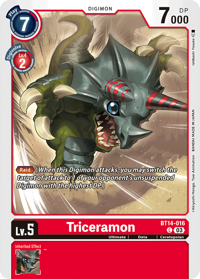 Triceramon - Blast Ace - Common - BT14-016 C
