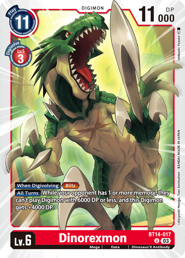 Dinorexmon - Blast Ace - Uncommon - BT14-017 U
