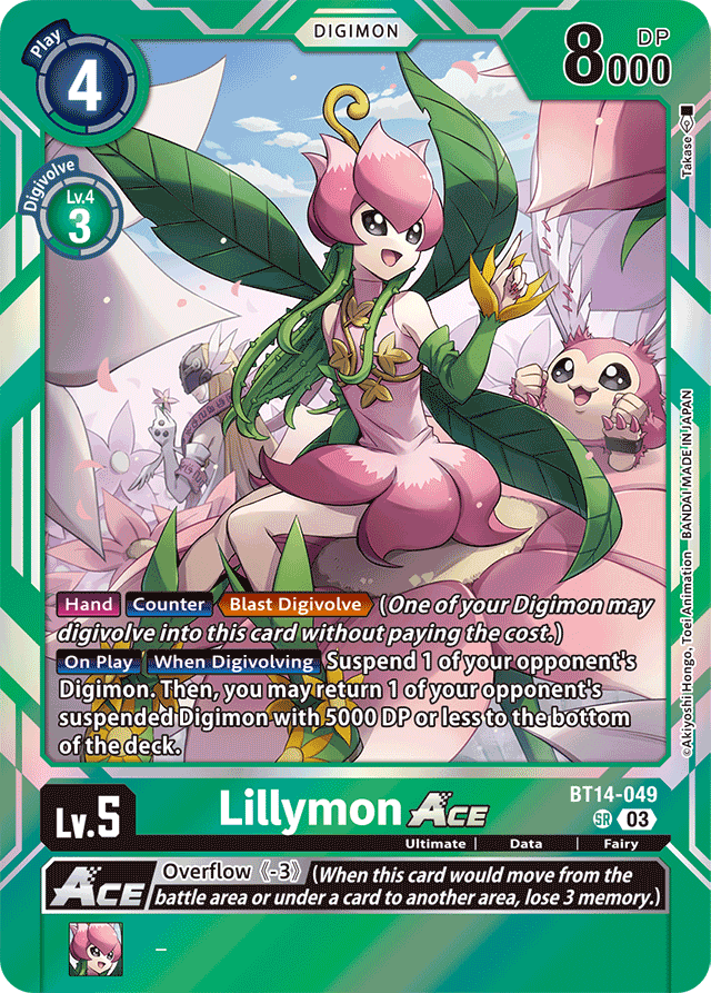 Lillymon ACE - Blast Ace - Super Rare - BT14-049 SR