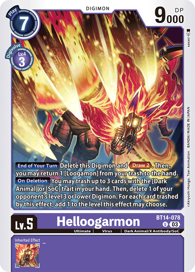 Helloogarmon - Blast Ace - Uncommon - BT14-078 U