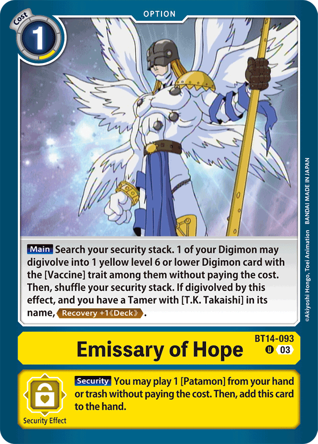 Emissary of Hope - Blast Ace - Uncommon - BT14-093 U
