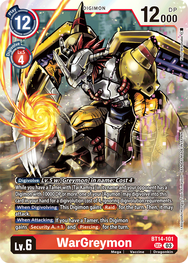 WarGreymon - Blast Ace - Secret Rare - BT14-101 SEC