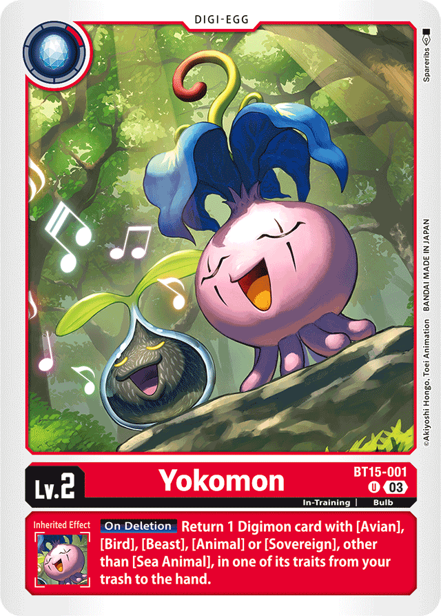 Yokomon - Exceed Apocalypse - Uncommon - BT15-001 U