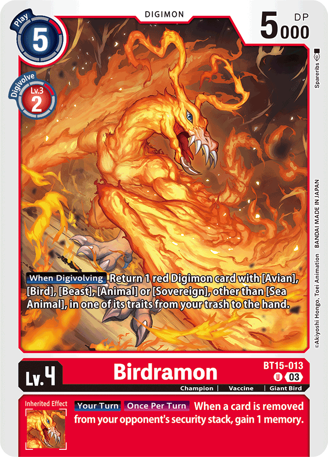 Birdramon - Exceed Apocalypse - Uncommon - BT15-013 U