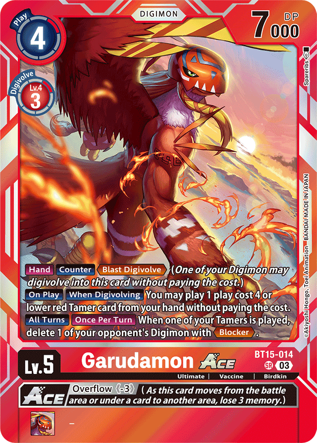 Garudamon ACE - Exceed Apocalypse - Super Rare - BT15-014 SR
