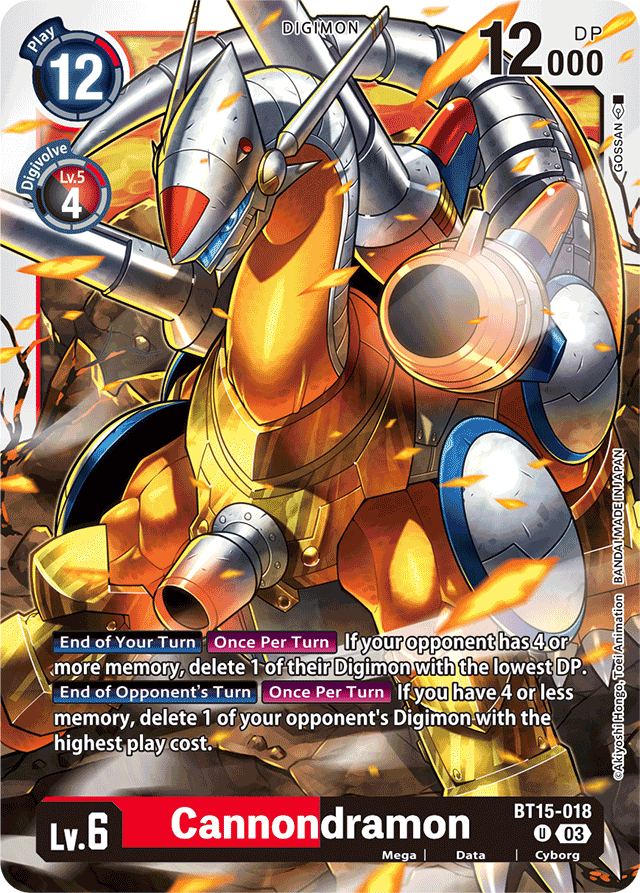 Cannondramon - Exceed Apocalypse - Uncommon - BT15-018 U