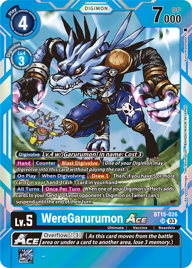 WereGarurumon ACE - Exceed Apocalypse - Super Rare - BT15-026 SR