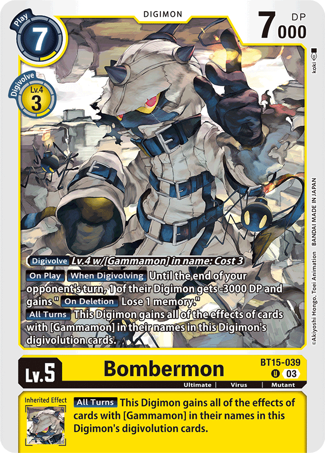 Bombermon - Exceed Apocalypse - Uncommon - BT15-039 U