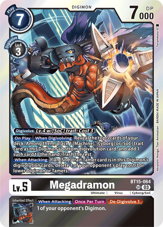 Megadramon - Exceed Apocalypse - Super Rare - BT15-064 SR