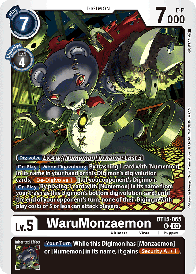 WaruMonzaemon - Exceed Apocalypse - Uncommon - BT15-065 U