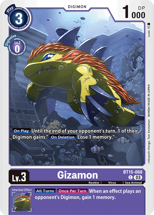 Gizamon - Exceed Apocalypse - Common - BT15-068 C