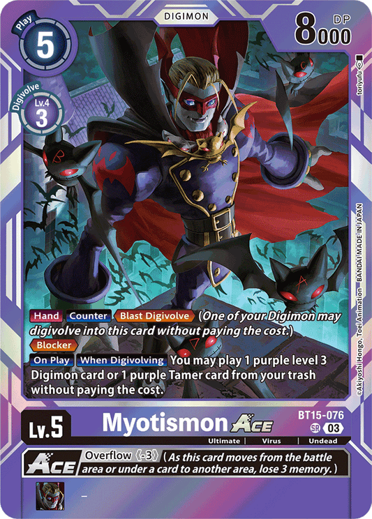 Myotismon Ace - Exceed Apocalypse - Super Rare - BT15-076 SR