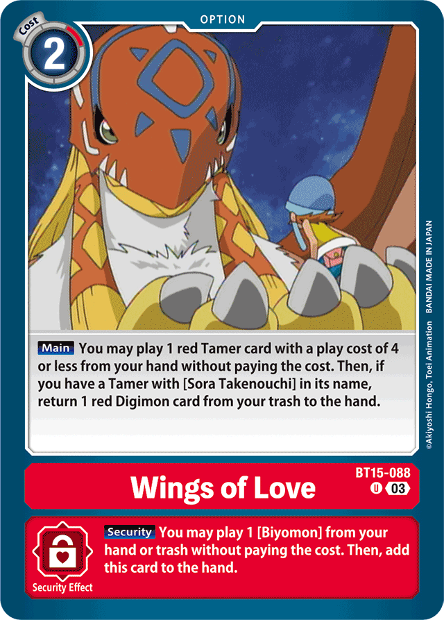 Wings of love - Exceed Apocalypse - Uncommon - BT15-088 U