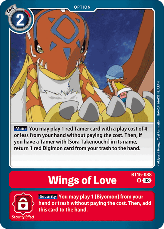 Wings of love - Exceed Apocalypse - Uncommon - BT15-088 U