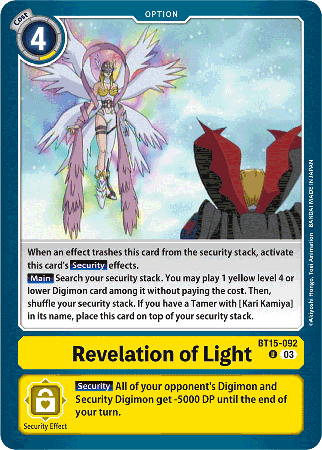Revelation of Light - Exceed Apocalypse - Uncommon - BT15-092 U