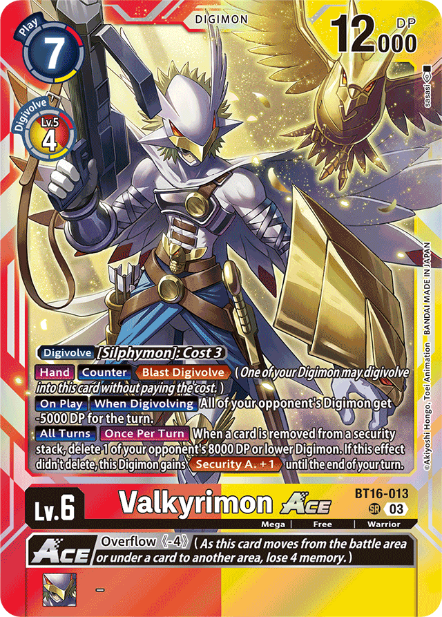 Valkyrimon ACE - Beginning Observer - Super Rare - BT16-013 SR