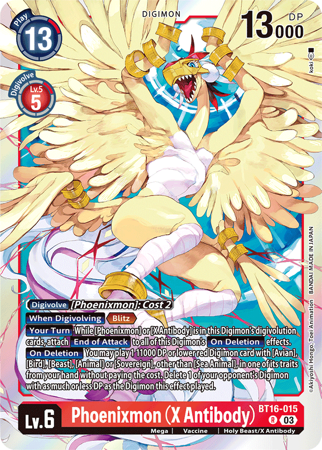 Phoenixmon (X Antibody) - Beginning Observer - Rare - BT16-015 R