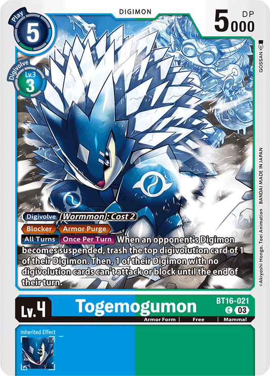 Togemogumon - Beginning Observer - Common - BT16-021 C