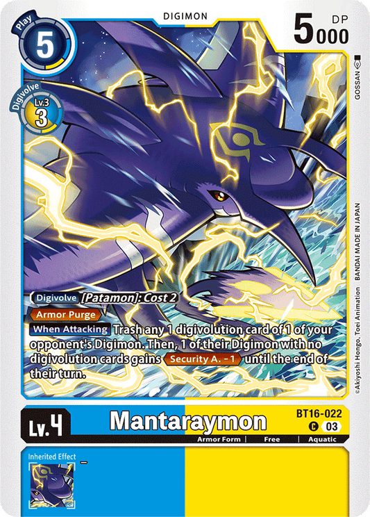 Mantaraymon - Beginning Observer - Common - BT16-022 C
