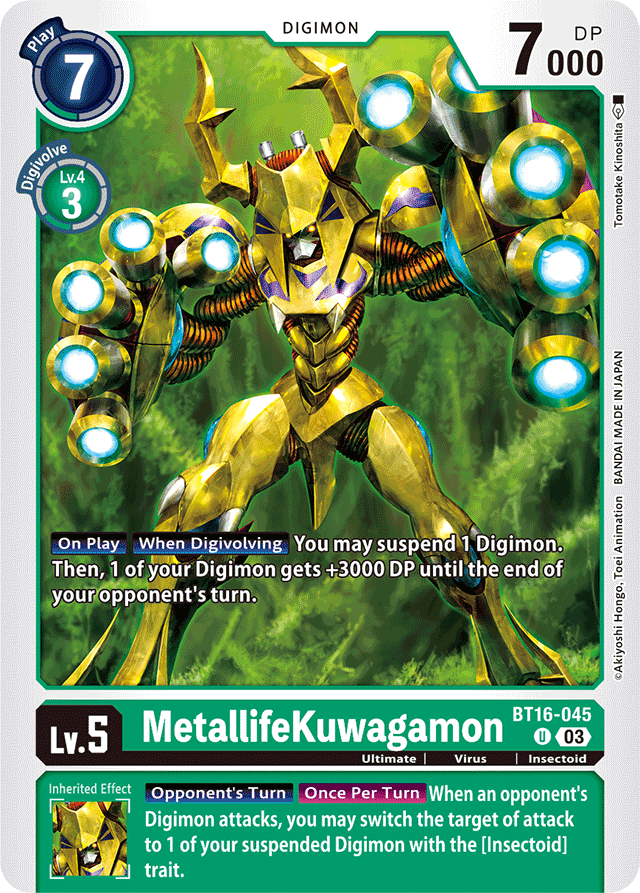 MetallifeKuwagamon - Beginning Observer - Uncommon - BT16-045 U