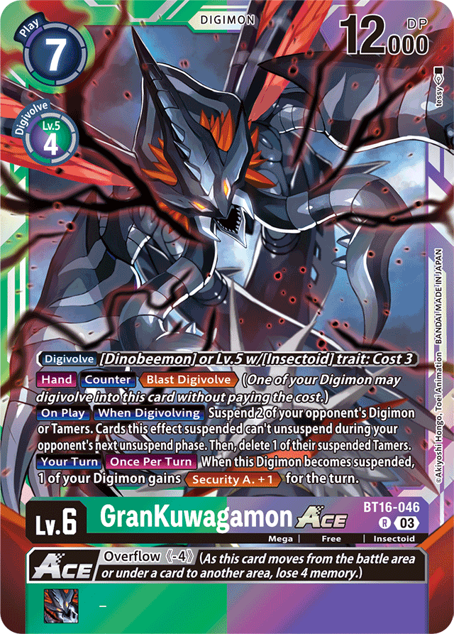 GranKuwagamon ACE - Beginning Observer - Rare - BT16-046 R