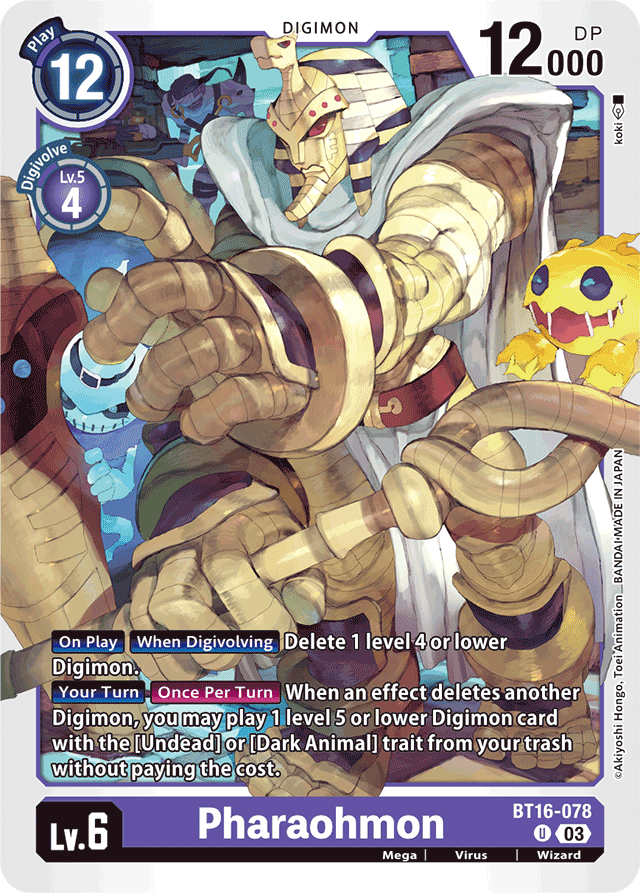 Pharaohmon - Beginning Observer - Uncommon - BT16-078 U
