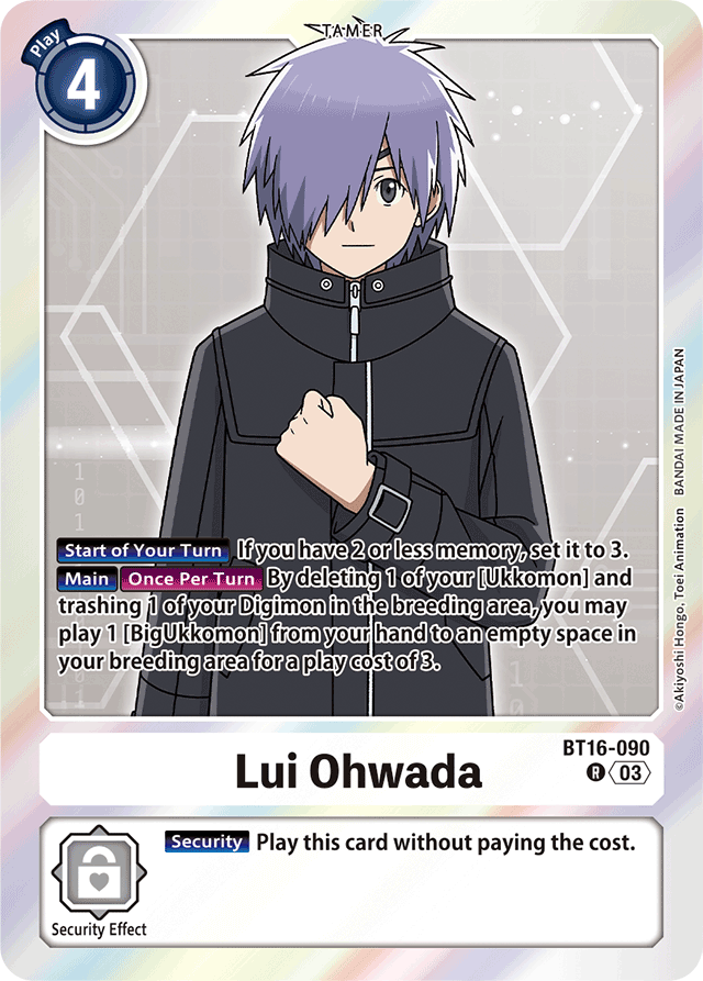 Lui Ohwada - Beginning Observer - Rare - BT16-090 R